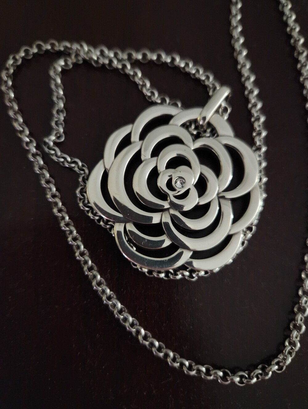 Brighton Silver Flower Pendant Necklace